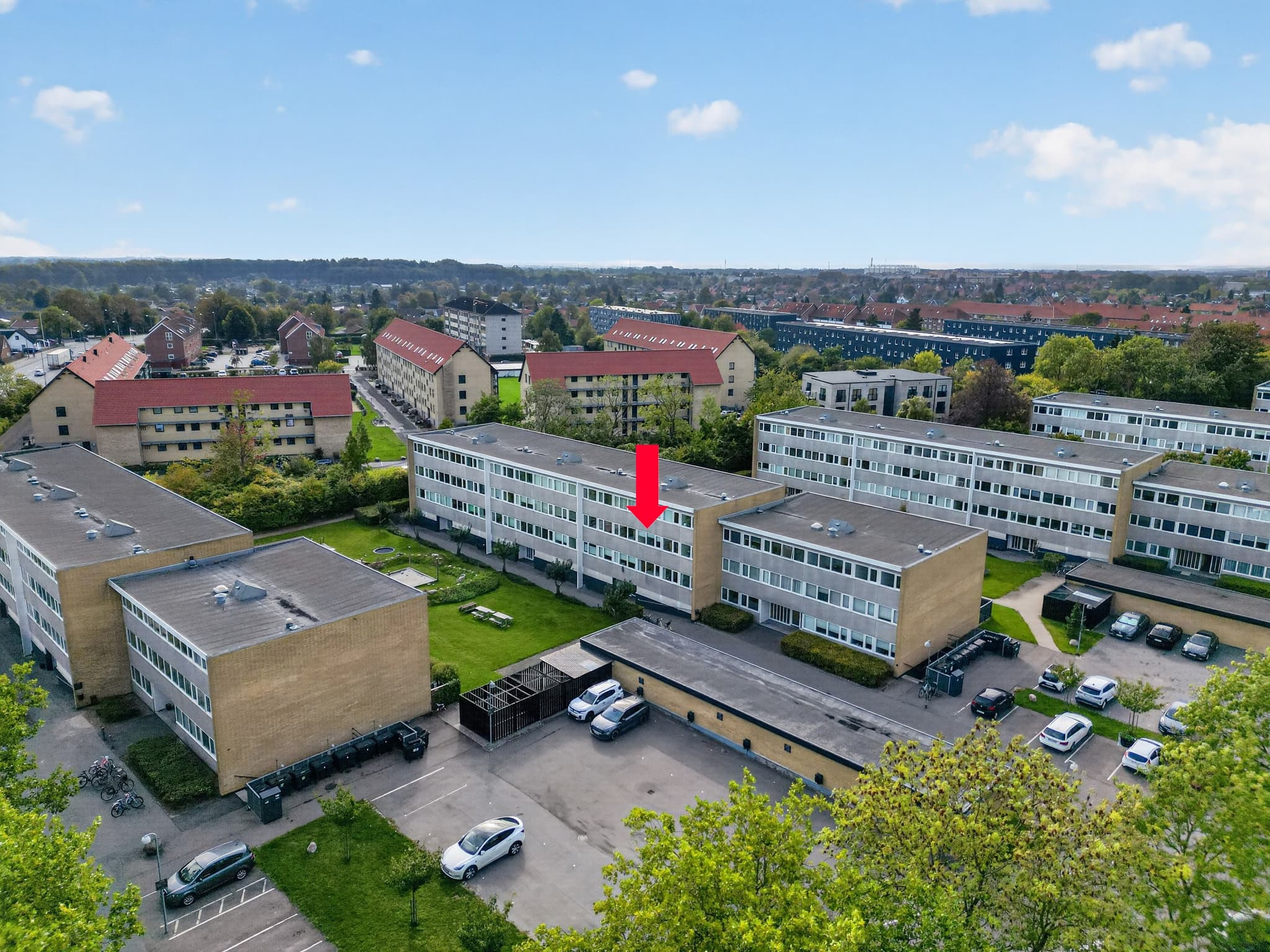 Facade af lejlighed til leje i Roskilde