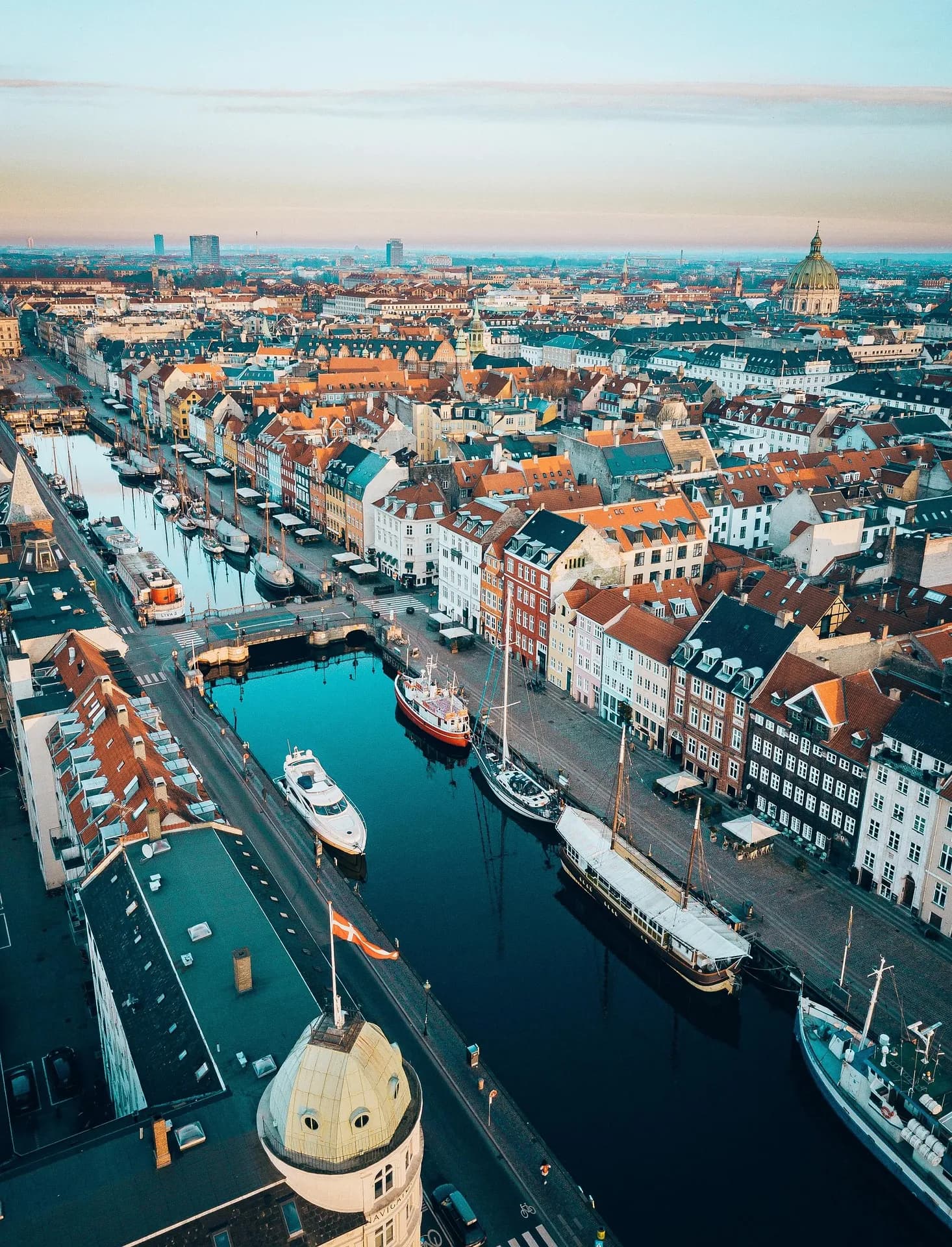 Nyhavn in Copenhagen seen from above